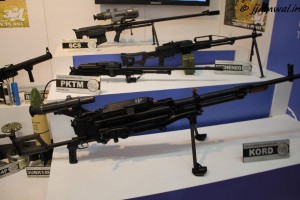 From top: 6C8 Sniper Rifle (12.7mm),    PECHENEG Machine Gun (7.62mm),    PKTM Kalashinkov Tank Machine Gun (7.62mm),     KORD Infantry Machine Gun (12.7mm)