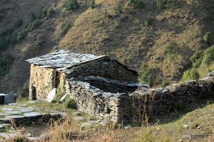 Abandoned stone hut