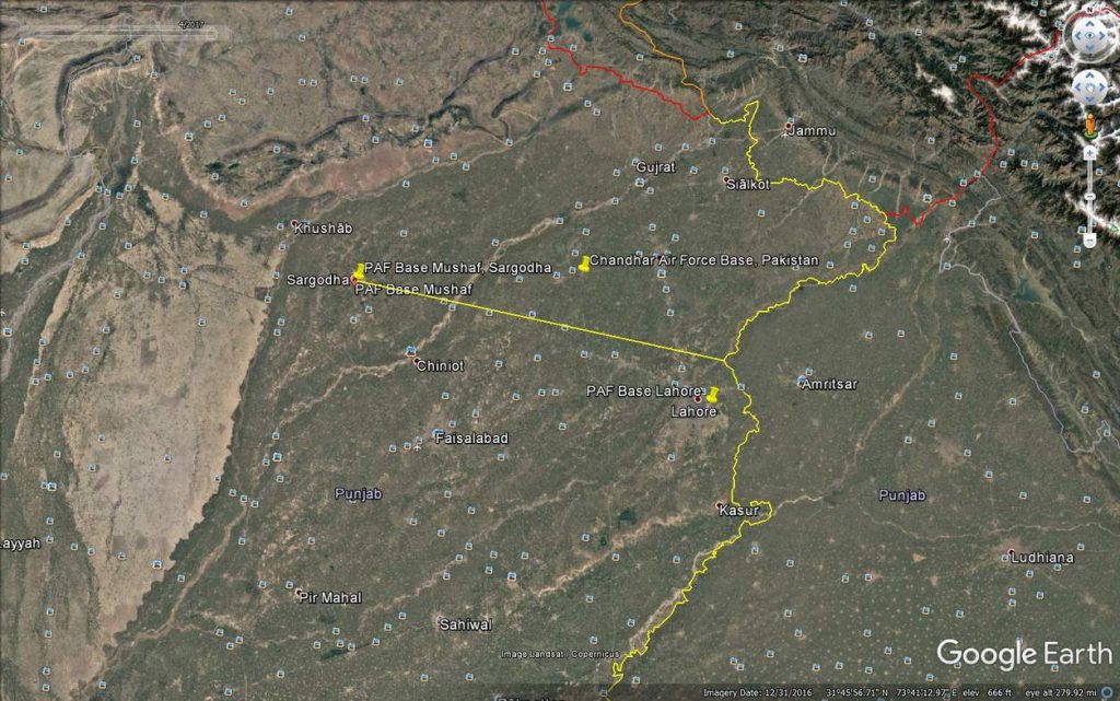 PAF Mushaf, 176 km from IB