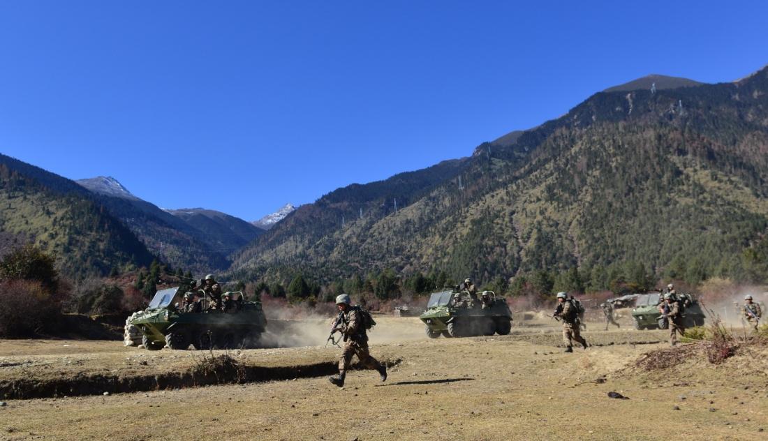 IMAGE 5: Military exercise by troops belonging to Tibet Military Region, Western Theater Command. (chinamil.com.cn)