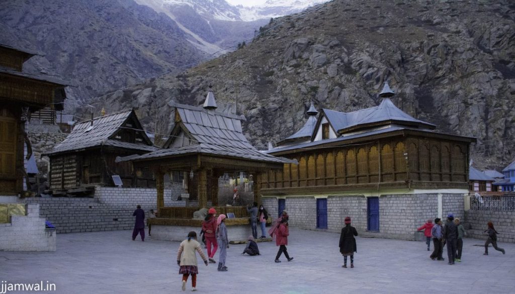 Village temple in evening