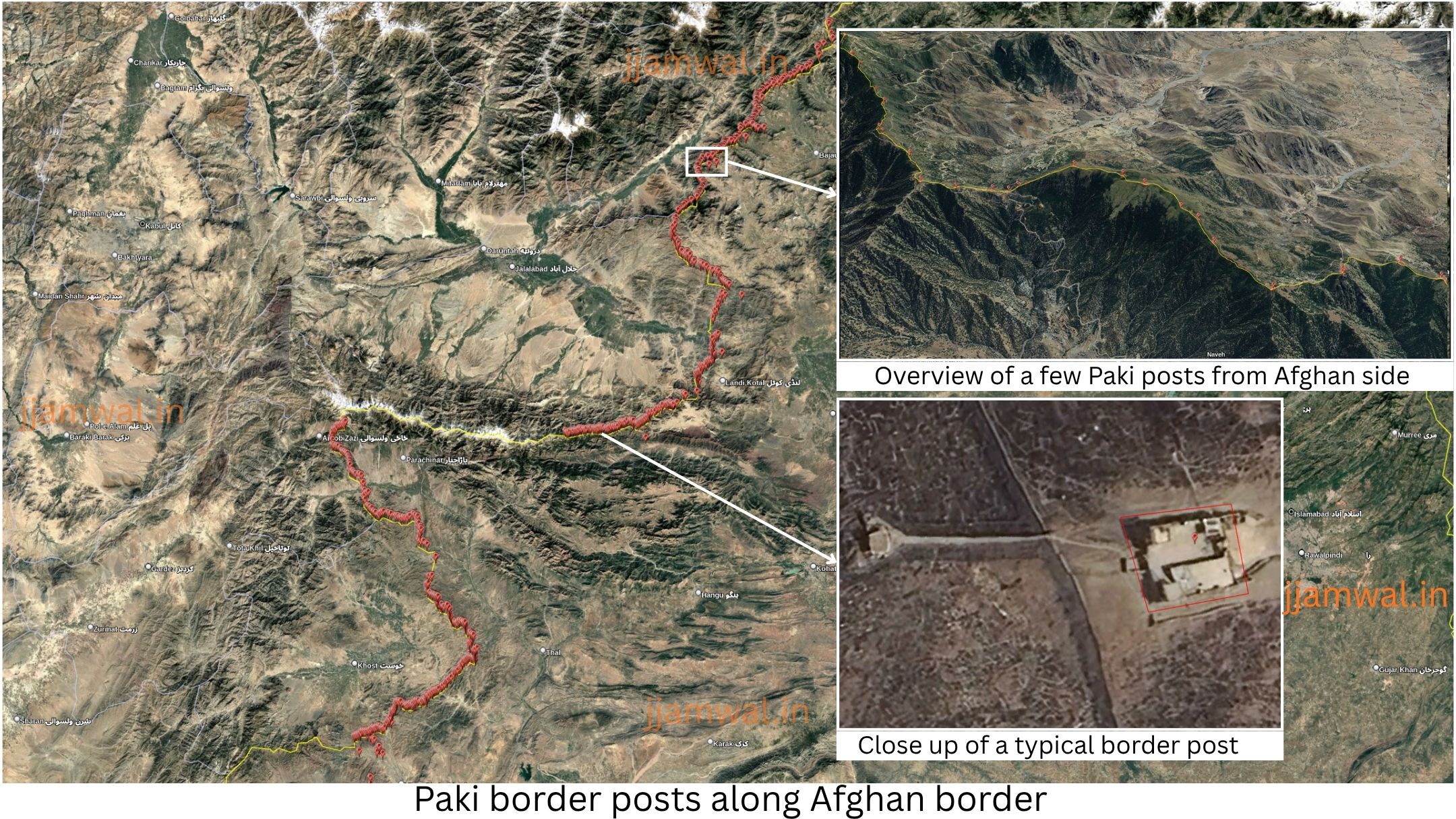 Pakistani border posts along Pak-Afg border