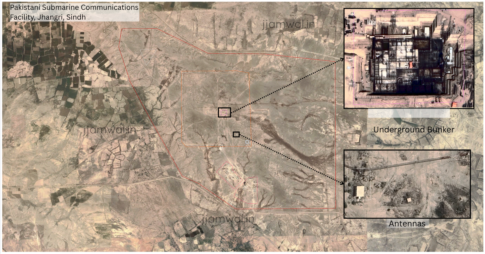 Flood damage in a Pakistani submarine communications facility